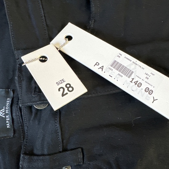 Black Paper Money jeans with zippers - Picture 2 of 3